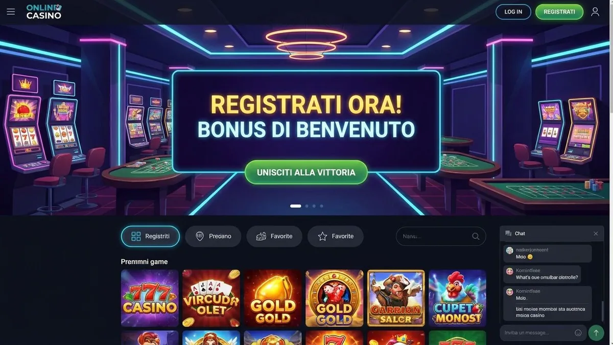 Registrazione con bonus